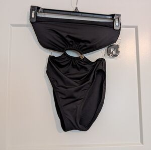 Michael Kors Black Cutout Swimsuit Size 4 NWT